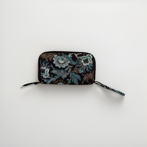 Vera Bradley Zip Around Wallet‎ Wristlet Plaza Tile Floral - Picture 2 of 3